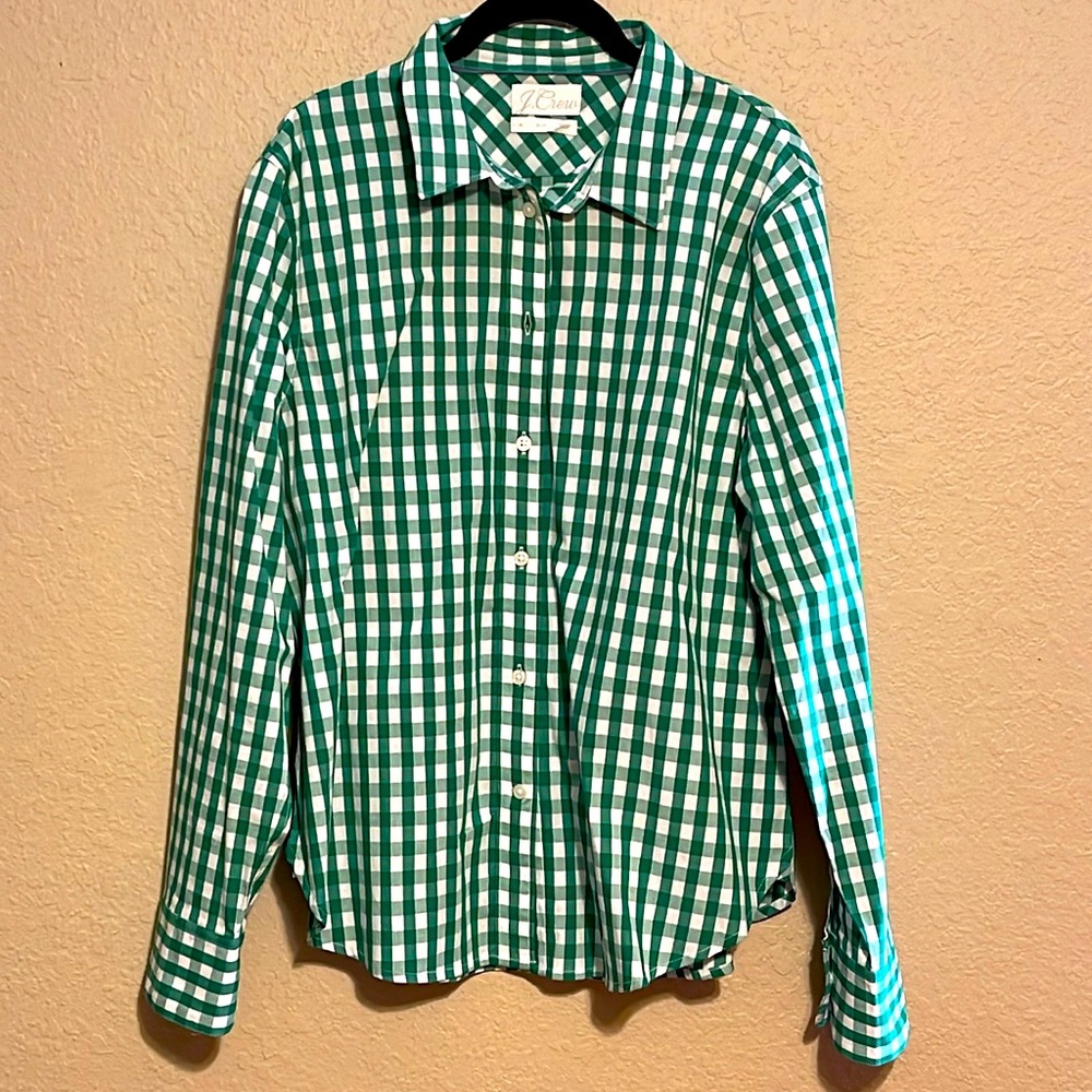 J. Crew Slim-fit stretch cotton poplin shirt in gingham